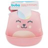 BABADOR DE SILICONE COM PEGA MIGALHAS DE BEBE GUMY BUBA: Rosa - 2