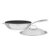 Wok Tramontina Grano em Aço Inox com Corpo Triplo Revestimento Interno com Cabo 32 Cm 5,2 L - 3