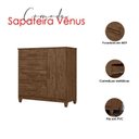 Ver imagem 4 de Cômoda Sapateira Vênus Castanho Wood Flex com Pés - Moval
