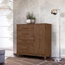 Ver imagem 6 de Cômoda Sapateira Vênus Castanho Wood Flex com Pés - Moval