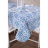 Toalha de Mesa Retangular em Tecido Jacquard Estampado Azulejo Português Azul 1,40m X 3,20m - 1