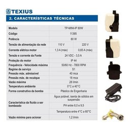 Motobomba Centrifuga Tp-mini-ip 80w 110/220v 50/60hz Motor Imas Permanentes - 7