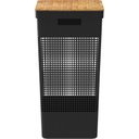 Ver imagem 4 de Cesto de Roupas Grid Com Tampa De Bambu 49l Preto - OU
