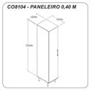 Ver imagem 3 de Paneleiro Simples 1 Porta Gaia  Móveis