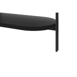 Aparador Monaco 139cm em Couro Preto e Preto Tx Linea Brasil - 5