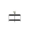 Aparador Monaco 139cm em Couro Preto e Preto Tx Linea Brasil - 1