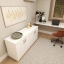 Ver imagem 6 de Armário Multiuso Escritório 75x160cm 4 Portas com Chave Branco