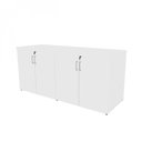 Ver imagem 2 de Armário Multiuso Escritório 75x160cm 4 Portas com Chave Corp 25 Branco