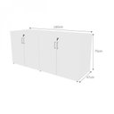 Ver imagem 3 de Armário Multiuso Escritório 75x160cm 4 Portas com Chave Corp 25 Branco