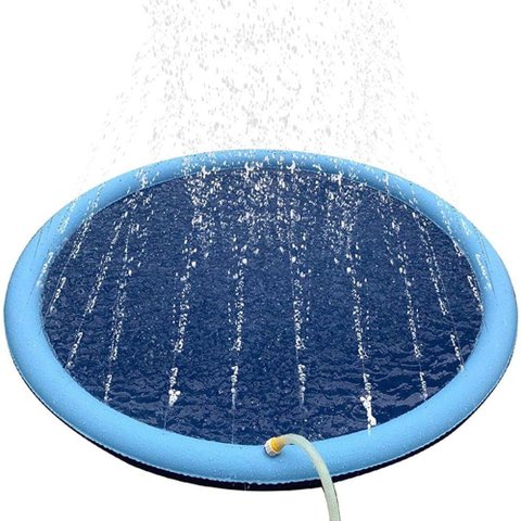 Piscina Tapete Chafariz Inflavel Pet Animais Cachorro Criança Diversao Verao Dias Quentes Ensolarado