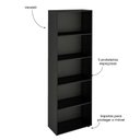 Ver imagem 5 de Estante para Livros com Sapatas Antiumidade 5 Prateleiras Multy Preto