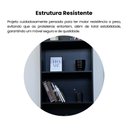 Ver imagem 7 de Estante para Livros com Sapatas Antiumidade 5 Prateleiras Multy Preto
