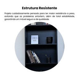 Estante para livros com Sapatas Antiumidade 5 Prateleiras Multy - 7 Estante para livros com Sapatas Antiumidade 5 Prateleiras Multy - 7