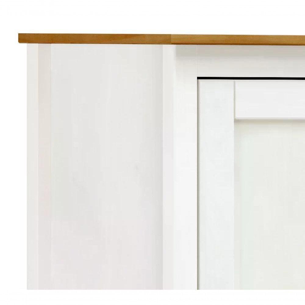 Guarda Roupa Casal 4 Portas Madeira Maciça 9105 Branco Carva - 6