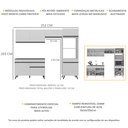 Ver imagem 4 de Armário de Cozinha Compacta 4 peças MP3693.964 Veneza Multimóveis Branco