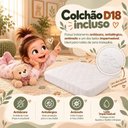 Ver imagem 2 de Conjunto de Quarto Flor 4 Portas 6 Gavetas MDP Amadeirado-Branco Multimóveis