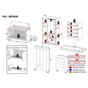 Ver imagem 4 de Conjunto de Quarto Flor 4 Portas 6 Gavetas MDP Amadeirado-Branco Multimóveis