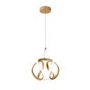 Ver imagem 1 de Pendente Moderno Dourado 25cm Led 35W Bivolt PARIS LUZ