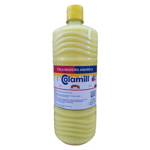 Cola Pva Amarela Profissional para Madeira e Artesanato 1kg - Colamill