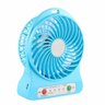 Mini Ventilador Portátil Mesa Usb com 3 Velocidades Potente Azul - 1