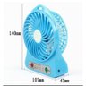 Mini Ventilador Portátil Mesa Usb com 3 Velocidades Potente Azul - 3
