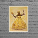Ver imagem 1 de Quadro Decorativo Mamãe Oxum 24x18cm - com vidro:Madeira branca
