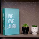 Ver imagem 4 de Caixa Livro Verde "Live Love Laugh Verde" 27X17X5Cm