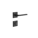 Ver imagem 1 de Fechadura 3F 740B127PF banheiro roseta quadrada preto fosco.