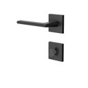 Ver imagem 2 de Fechadura 3F 740B127PF banheiro roseta quadrada preto fosco.