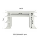 Ver imagem 5 de Escrivaninha para Computador Office 9409 Branco