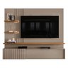 Painel Para TV Até 55 Pol. Bancada Suspensa Atena Fendi/Naturale - Madetec - 1
