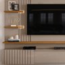 Painel Para TV Até 55 Pol. Bancada Suspensa Atena Fendi/Naturale - Madetec - 3