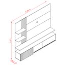 Ver imagem 5 de Painel Para TV Até 55 Pol. Bancada Suspensa Atena Fendi/Naturale - Madetec