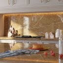 Ver imagem 5 de Papel de Parede Mármore Armani Marrom Bronze Brilhante Vinil Adesivo Impermeável Lavável Pia Box