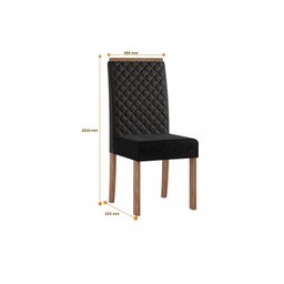 Conjunto Mesa Tampo com Vidro com 8 Cadeiras Madeira Maciça Taeda Julia Louise - 3