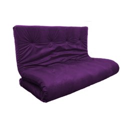 Colchonete Futon Dobravel Enrolavel Casal Orthovida - Roxo - 1