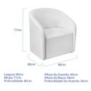 Ver imagem 5 de Kit Sofá Curvo Amsterdã 180cm e Poltrona Luiza Max Bouclé
