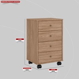 Gaveteiro 4 Gavetas Presence - 7 Gaveteiro 4 Gavetas Presence - 7