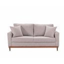 Ver imagem 2 de Sofa 2 Lugares Living 1,88 m Base de Madeira México:Linho Avelã