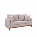 Ver imagem 3 de Sofa 2 Lugares Living 1,88 m Base de Madeira México:Linho Avelã