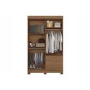Ver imagem 4 de Guarda Roupa Solteiro 4 Portas (2 C/ Espelho) e 2 Gavetas C/ Pés Londrina 4.2 Jatobá - Santos