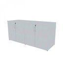 Ver imagem 2 de Armário Multiuso Escritório 75x160cm 4 Portas com Chave Corp 25 Cinza