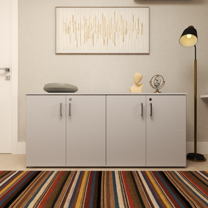 Armário Duplo Baixo Para Escritório 4 Portas Corp 25