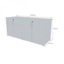 Ver imagem 3 de Armário Multiuso Escritório 75x160cm 4 Portas com Chave Corp 25 Cinza