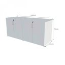 Ver imagem 4 de Armário Multiuso Escritório 75x160cm 4 Portas com Chave Corp 25 Cinza