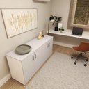 Ver imagem 7 de Armário Multiuso Escritório 75x160cm 4 Portas com Chave Corp 25 Cinza