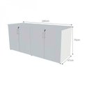 Ver imagem 3 de Armário Multiuso Escritório 75x160cm 4 Portas com Chave Corp 25 Cinza