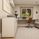 Ver imagem 5 de Armário Multiuso Escritório 75x160cm 4 Portas com Chave Corp 25 Cinza