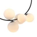 Ver imagem 2 de Pendente Nero Cromo Negro e Branco (c)62cm (l)33cm (a)66.2cm 5xg9 50w - Mm002