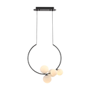 Ver imagem 5 de Pendente Nero Cromo Negro e Branco (c)62cm (l)33cm (a)66.2cm 5xg9 50w - Mm002
